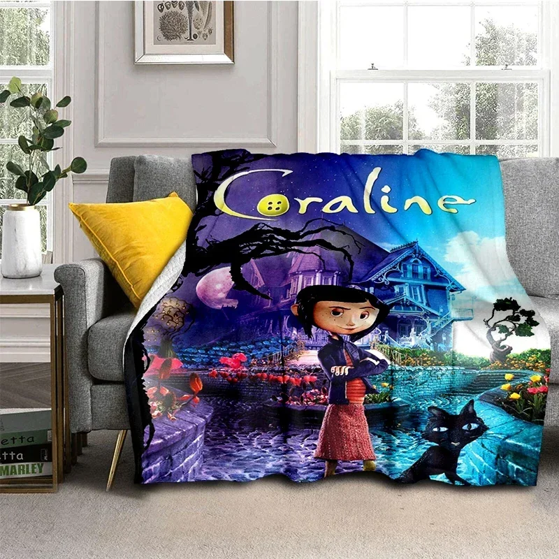 Home Textiles Throw - Одеяло из фильма Coraline, супер мягкое