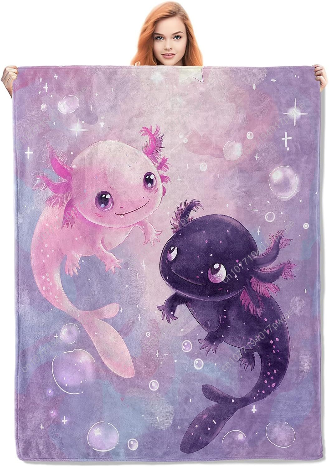 Home Textiles Throw - Одеяло Axolotl, милые фланелевые одеяла Axolotls,