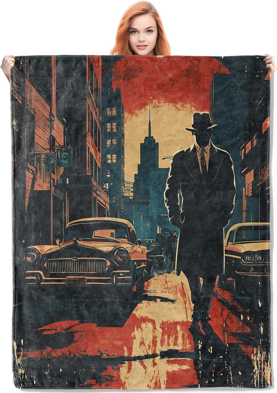 Home Textiles Throw - Одеяло Noir Detective, подарки для женщин,