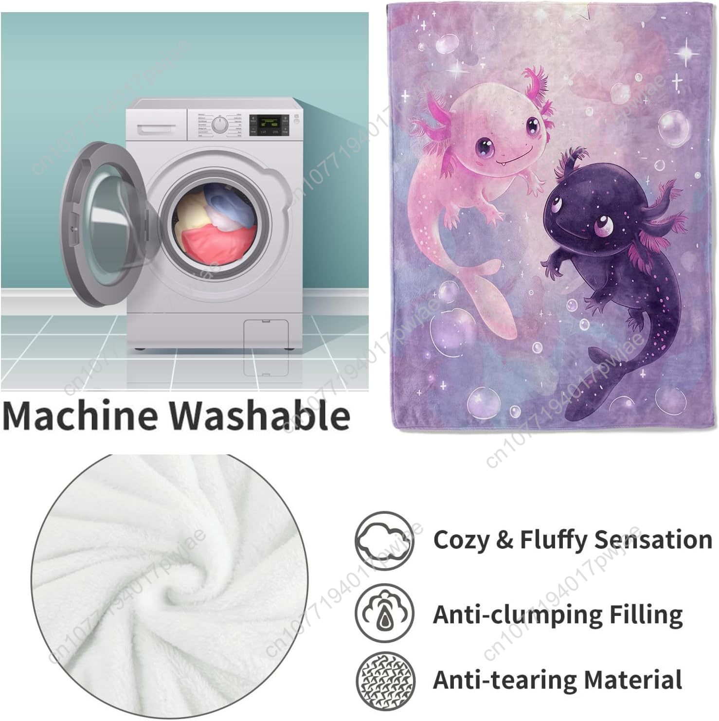 Одеяло Axolotl, милые фланелев – обзор и цена Home Textiles Throw