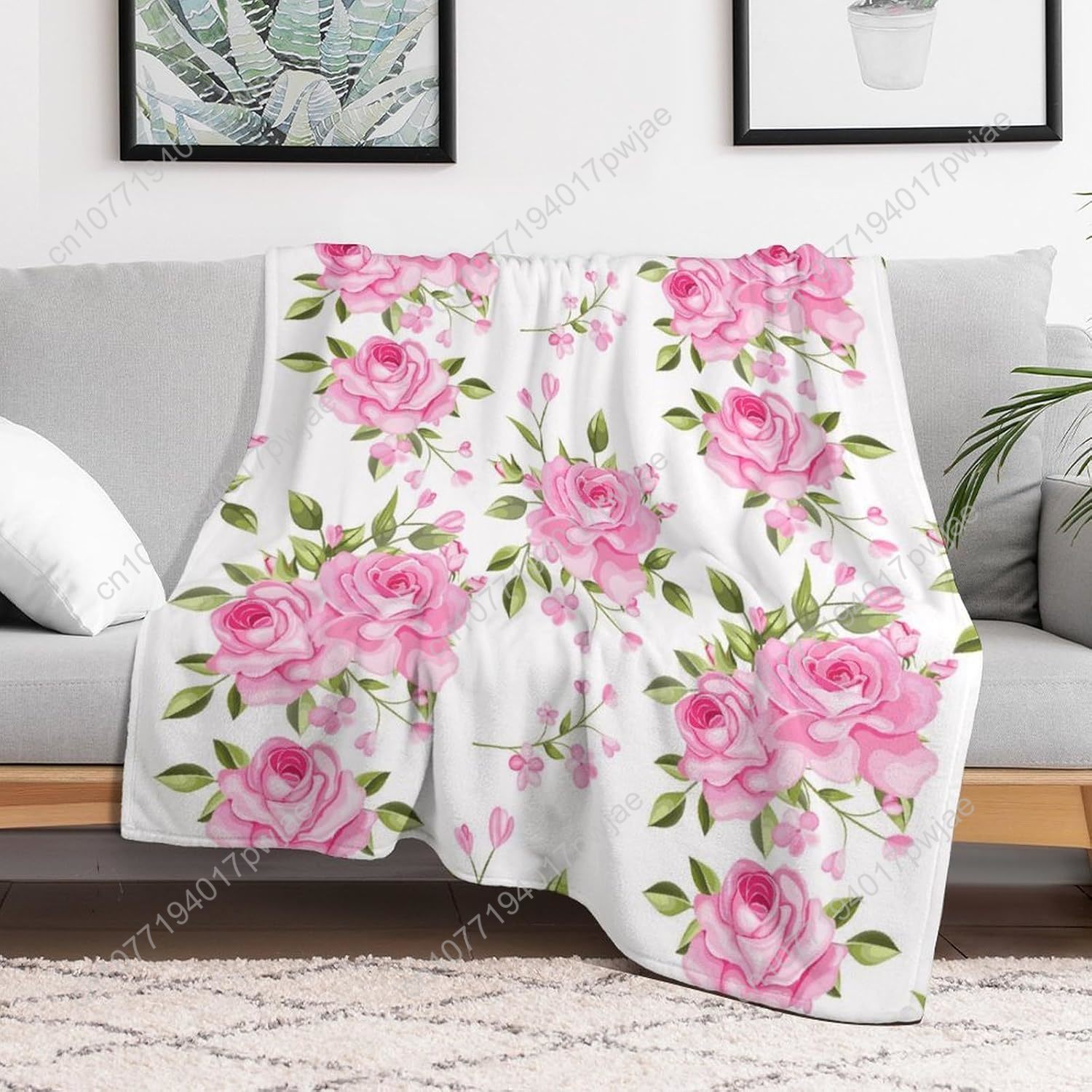 Одеяло с розовым цветком, цвет – обзор и цена Home Textiles Throw