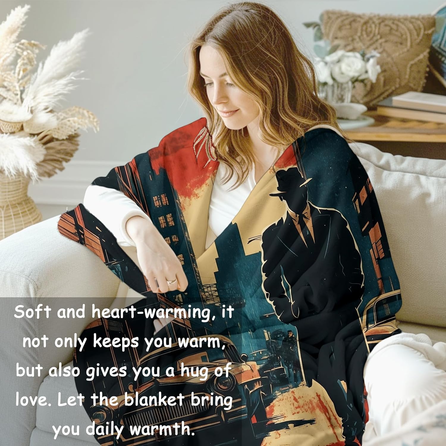 Одеяло Noir Detective, подарки – обзор и цена Home Textiles Throw
